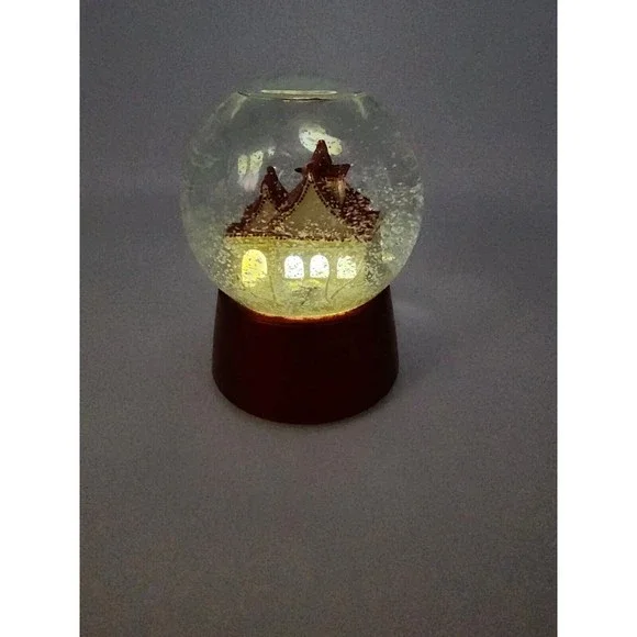 Nordstrom Holiday Christmas Snow Globe 2009  House That Lights Up With Birds - Picture 7 of 8